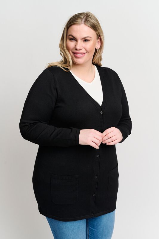 Best basic cardigan svart 
