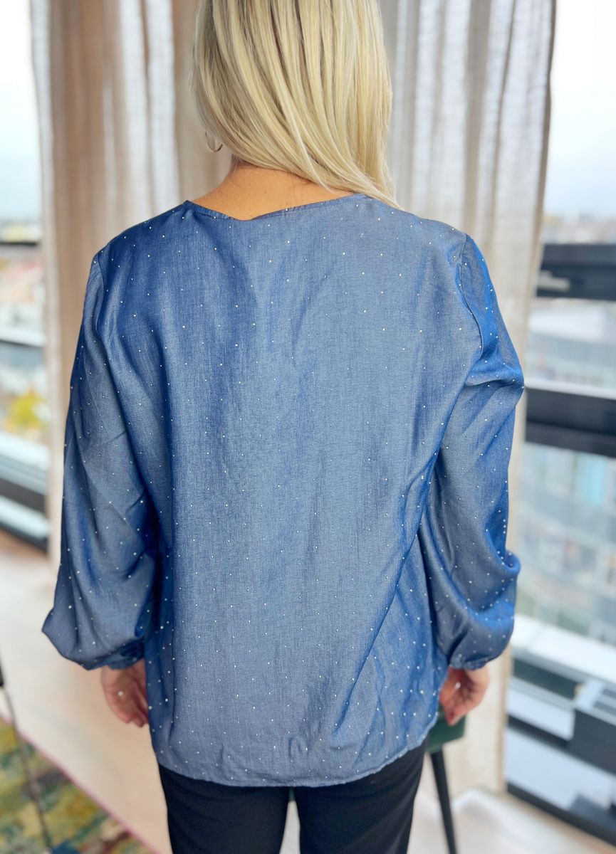Line blusetopp sparkle blue