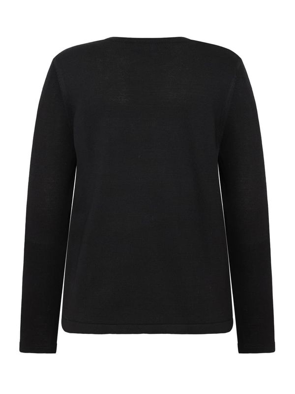 Laila strikkegenser med stripe sort