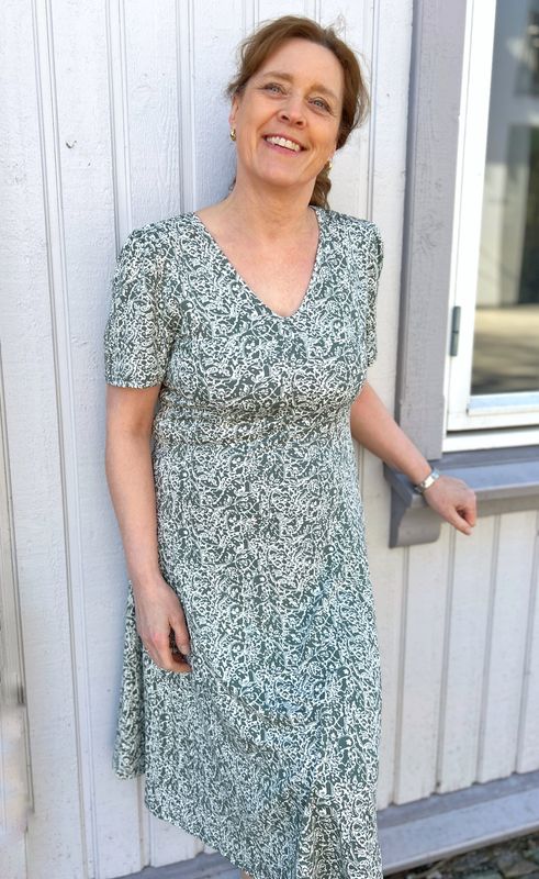 Jenny kjole grønn blomsterprint