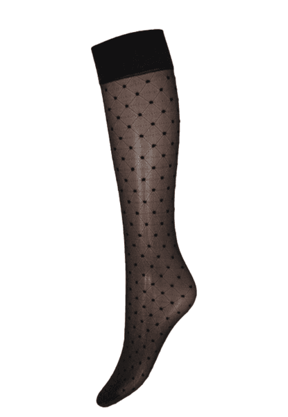 Hovedbilde Knestrømper m/prikker svart 37-41