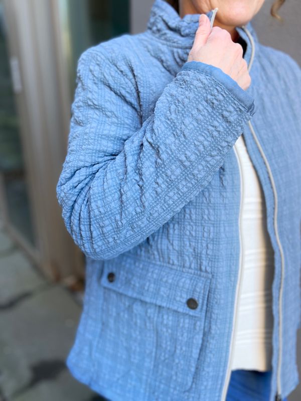 Freia jakke quilted blue