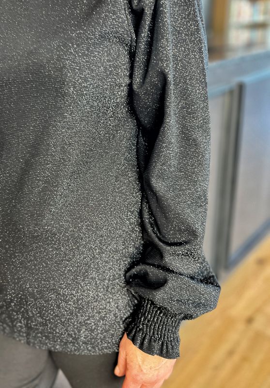 Monica bluse svart med glitter