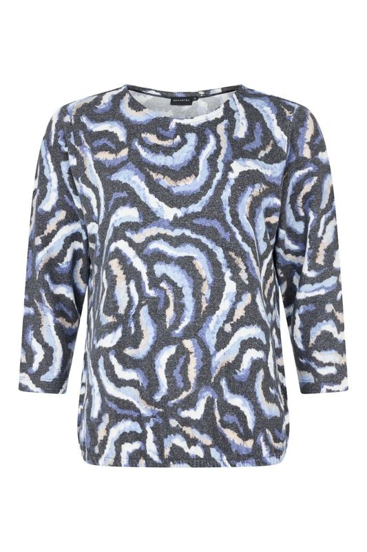 Anny topp i viskose-fleece blå