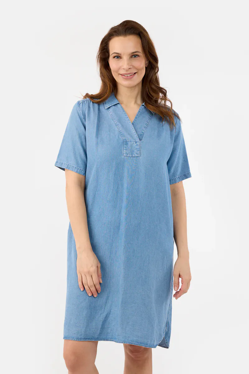 Andrea kjole blå tencel