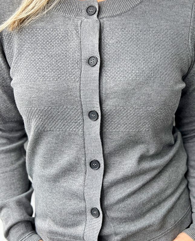 Stine cardigan gråmelert
