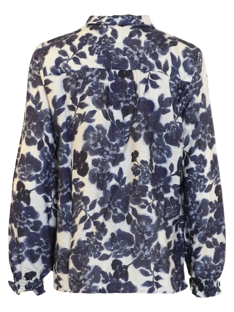 Aud bluse blå anemone