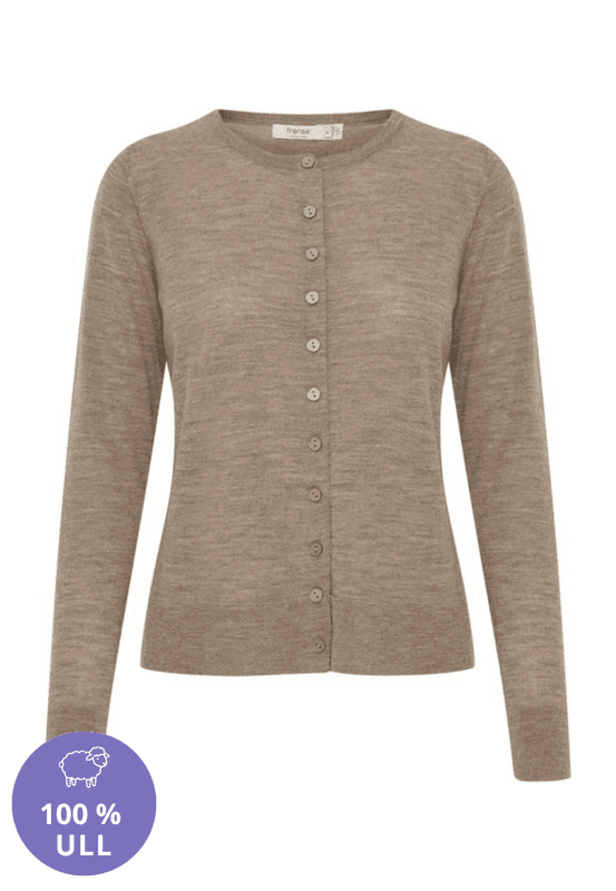 Anette ull cardigan valnøtt