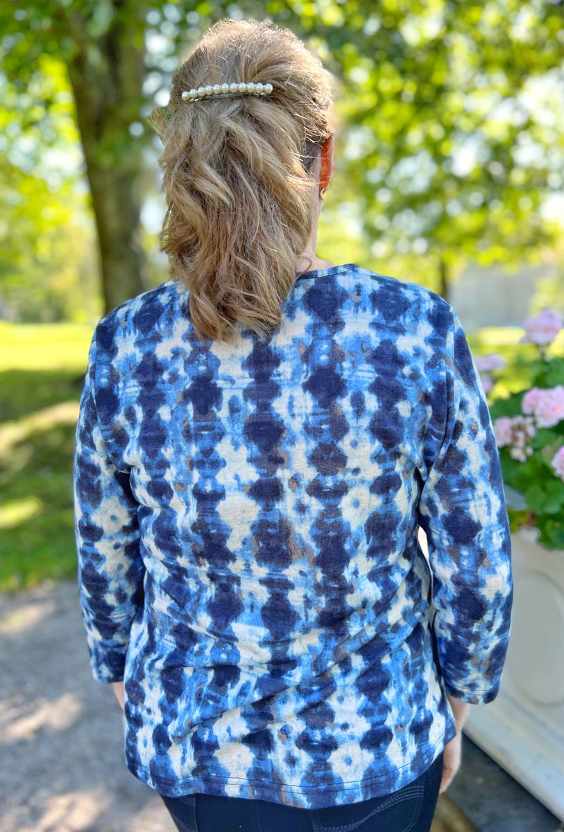 Sissel tynn fleece blue dipdye