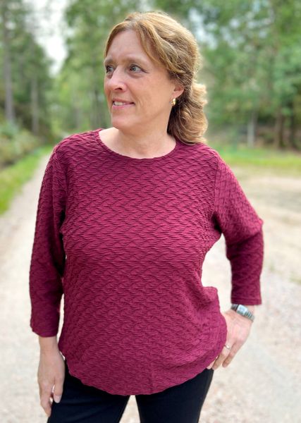 Hovedbilde Bjørg bluse-topp burgunder
