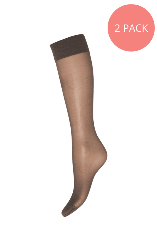 Knestrømper 2 pk Nearly Black 20 den