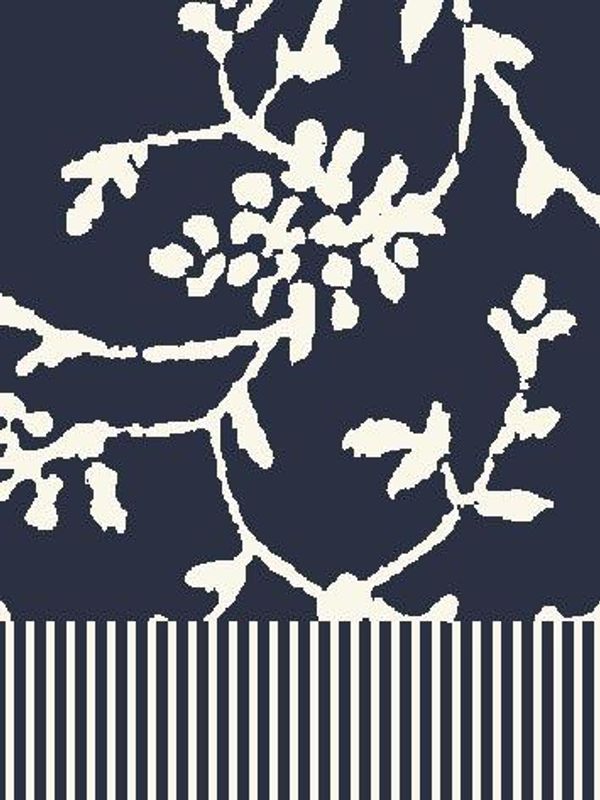 Sølvi genser mørkblå blomst 