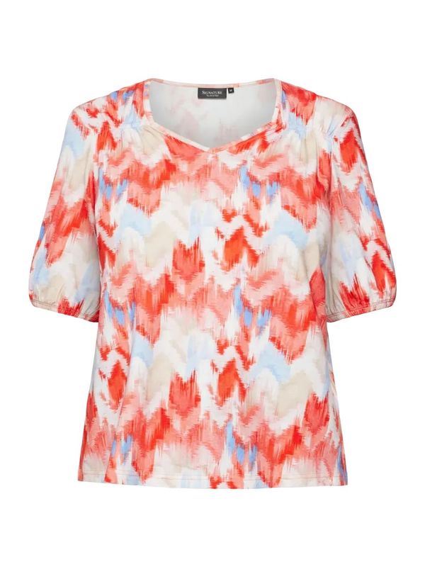 Sølvi t-shirt poppyred mønster