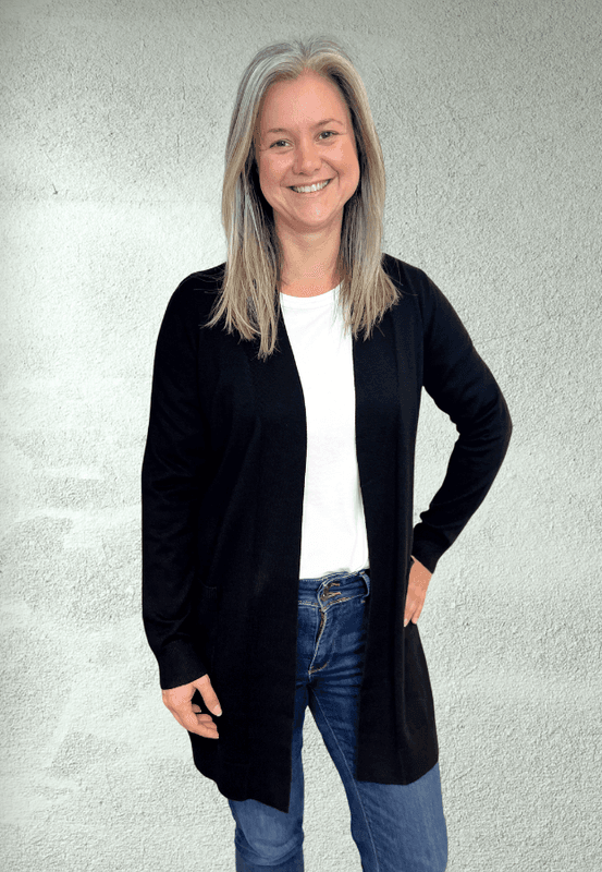 Amalie strikkejakke svart