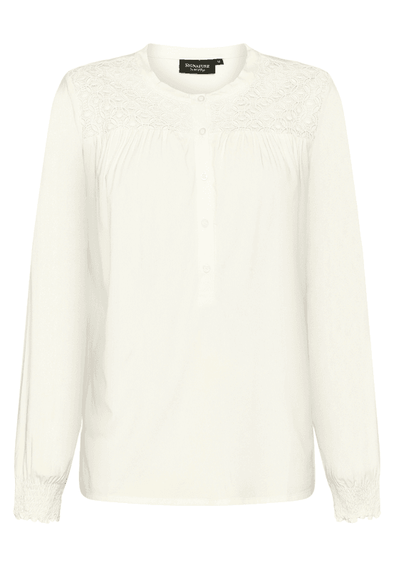 Sølvi bluse-topp broderi 