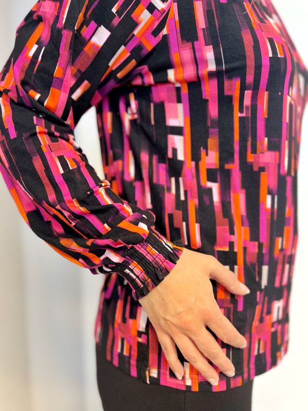 Kjersti topp fuksia mønster