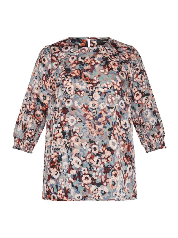 Bjørg bluse vinrød blomster
