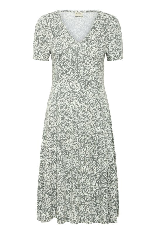 Jenny kjole grønn blomsterprint