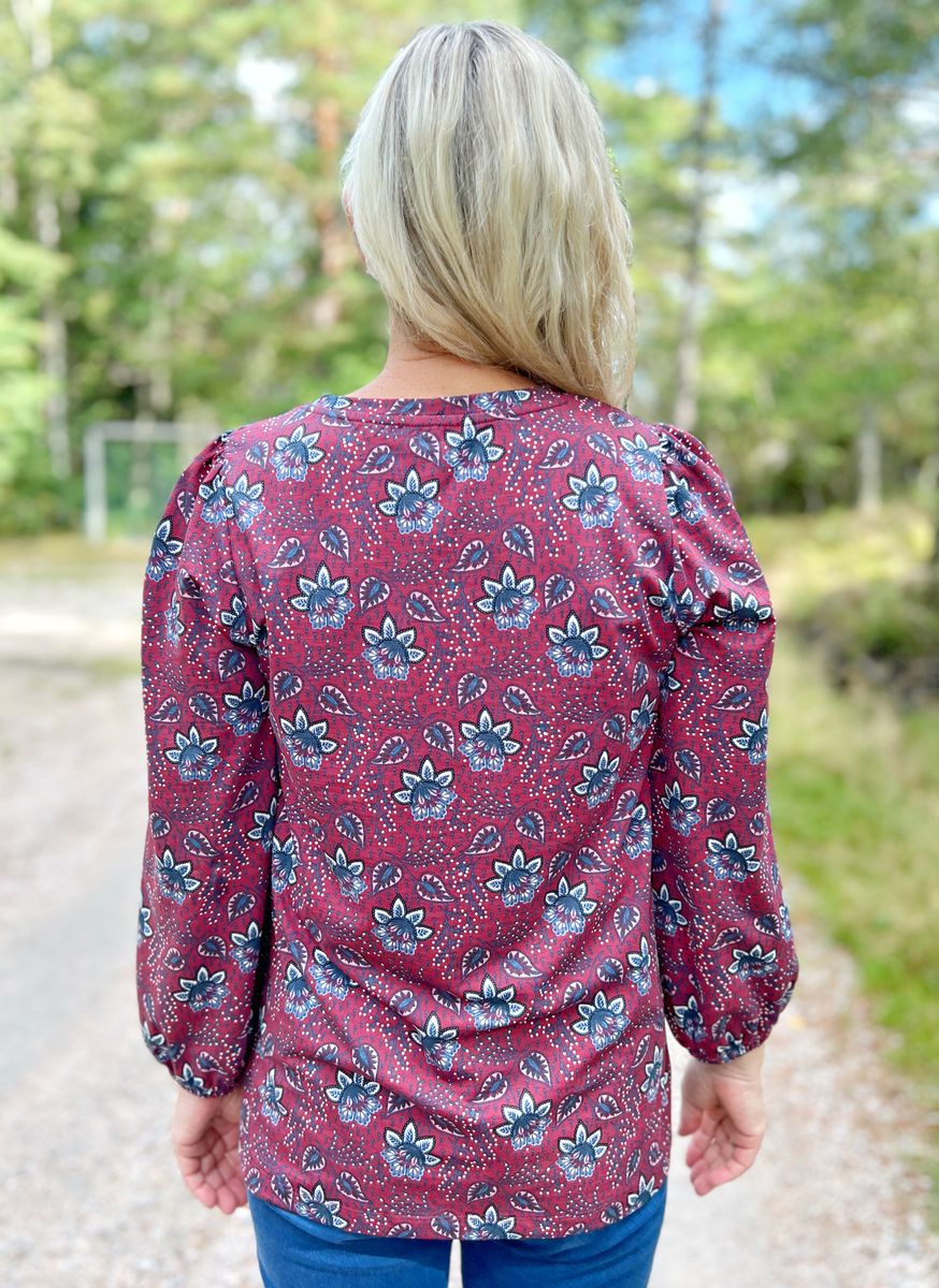 Aud topp burgunder blomst