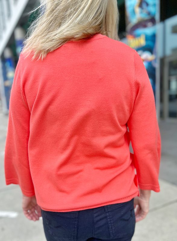 Sølvi tynn strikkegenser melon