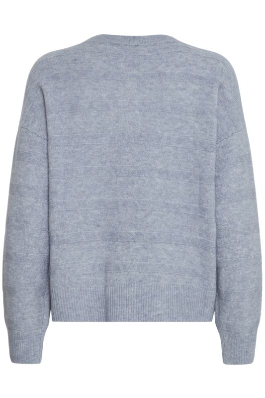 Marion cardigan m/ull isblå