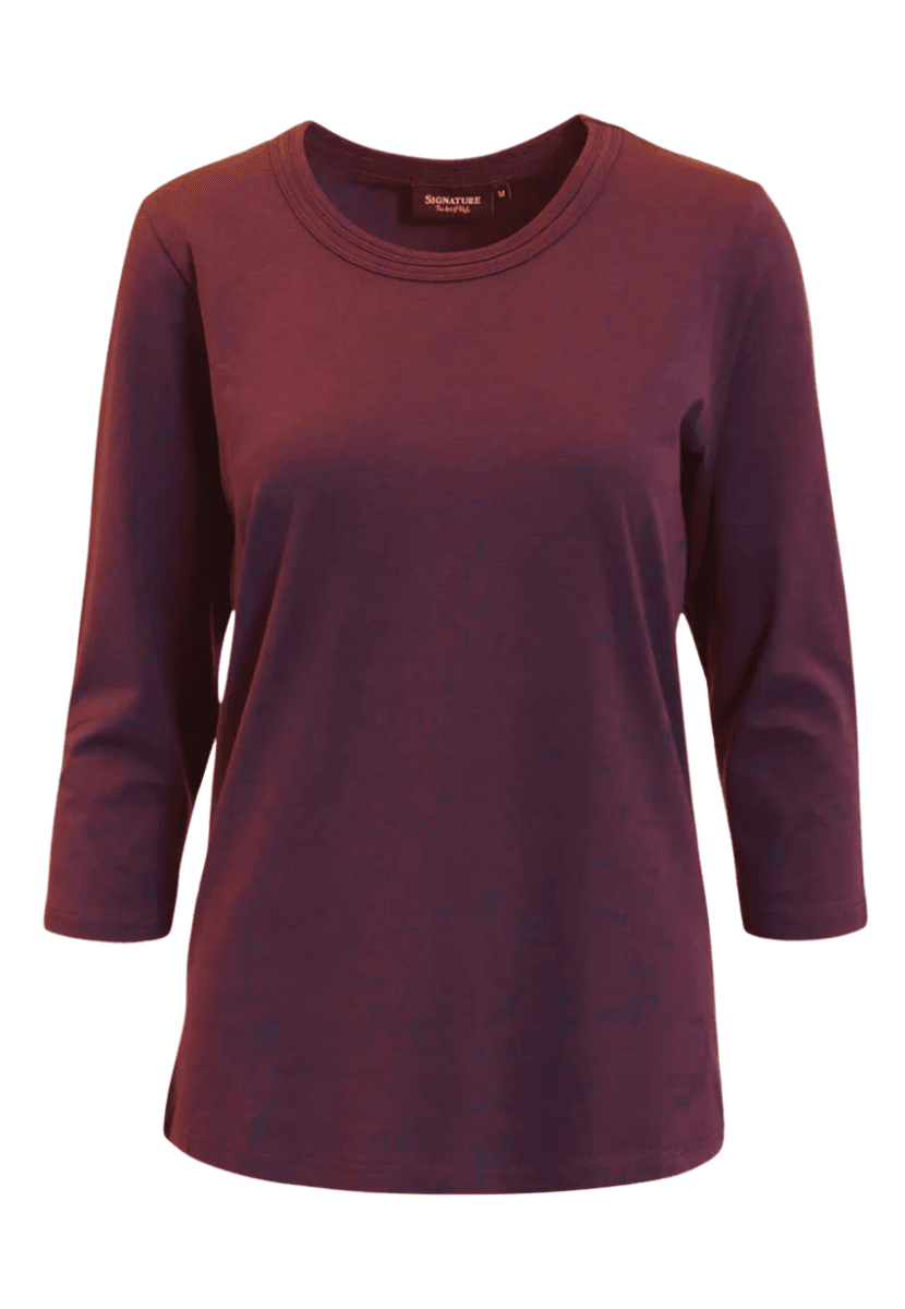 Mona basic topp burgunder