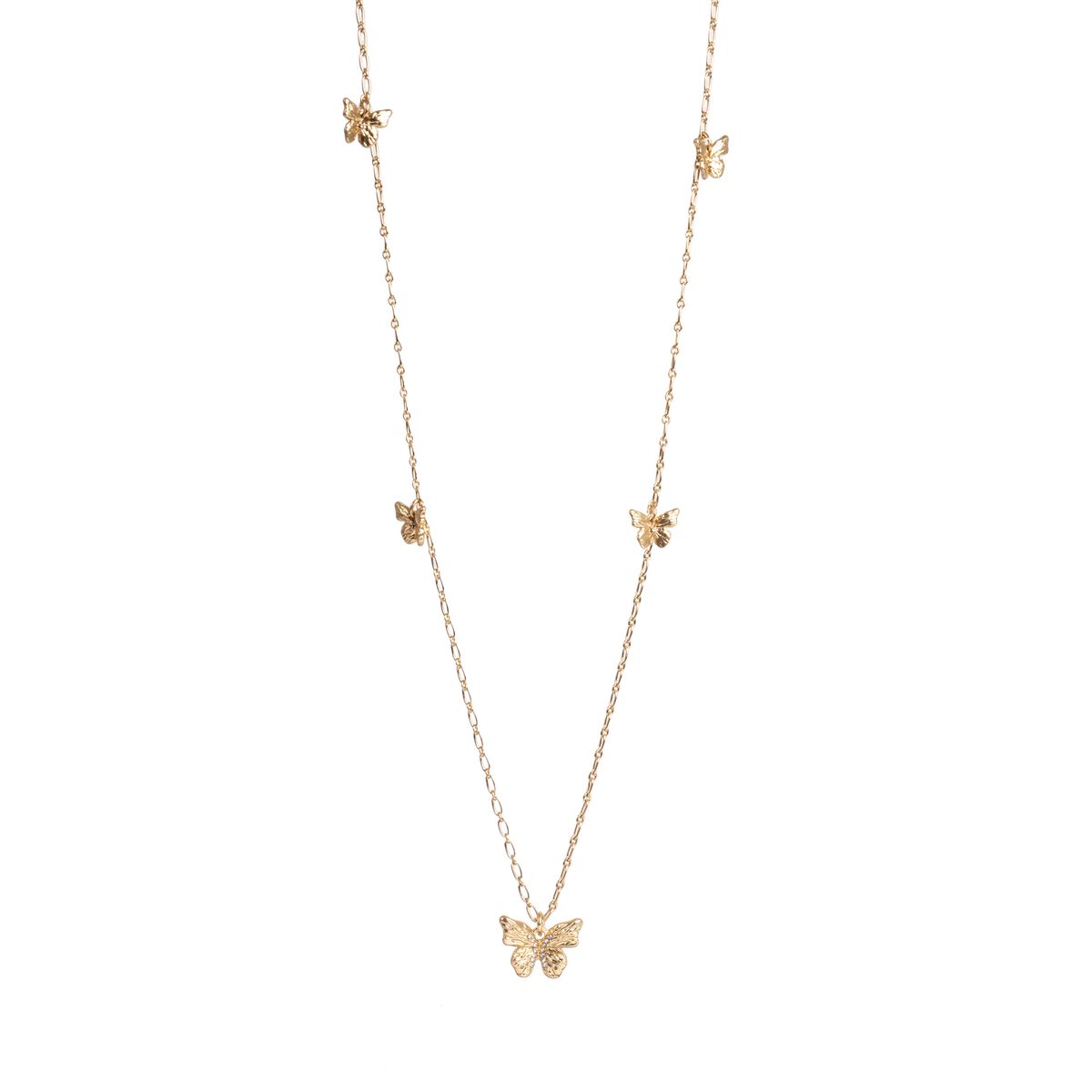 Langt kjede sommerfugl gull