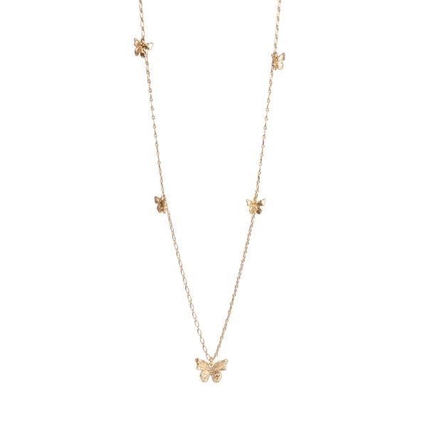 Hovedbilde Langt kjede sommerfugl gull