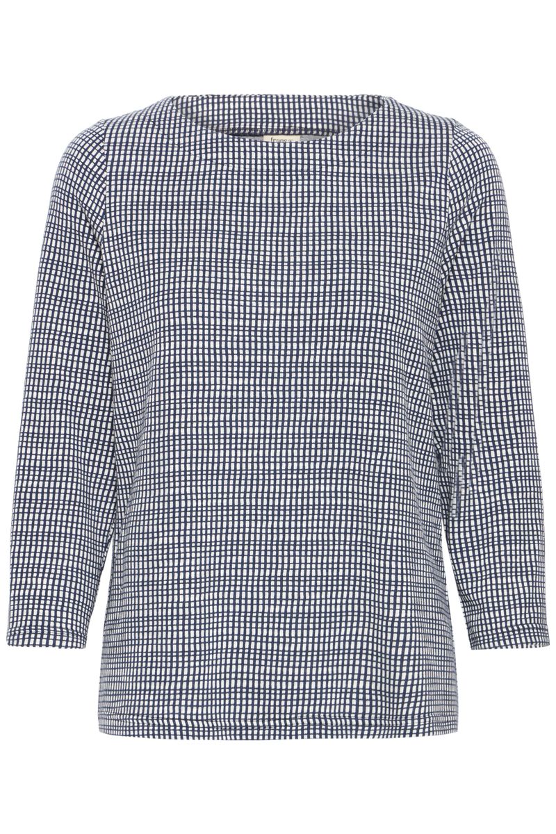 Irene topp blue grid