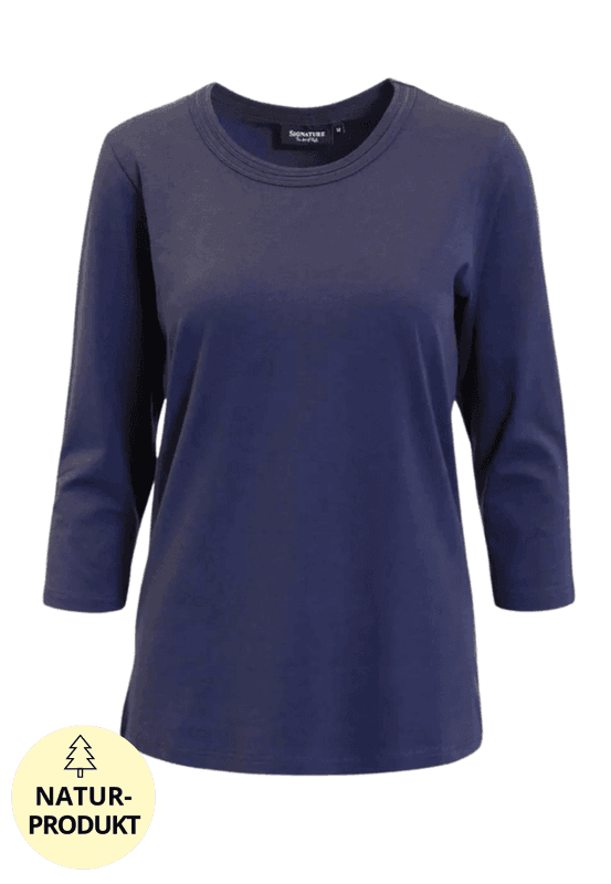 Mona basic topp marineblå