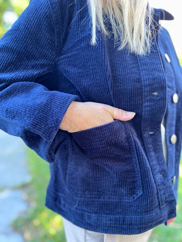 Gry cordjakke blå