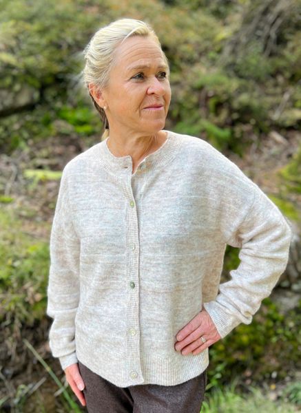 Hovedbilde Marion cardigan m/ull havre melert