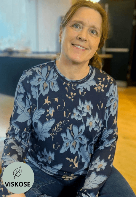 Hovedbilde Helga topp navy flower