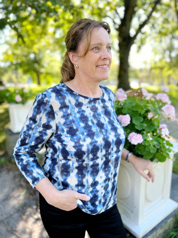 Sissel tynn fleece blue dipdye