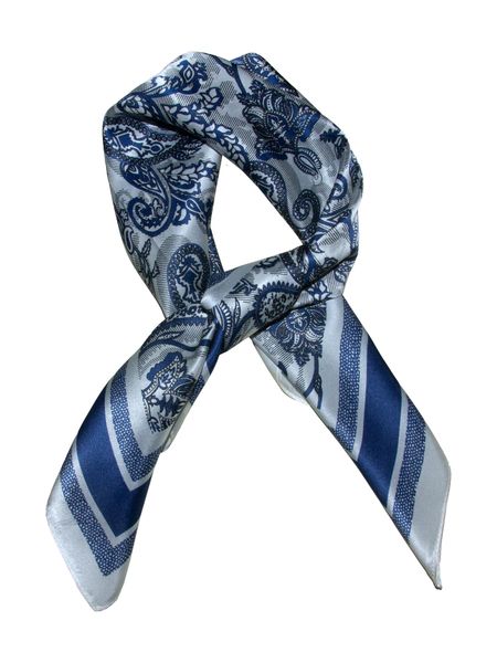 Hovedbilde Skjerf med silke paisley blå