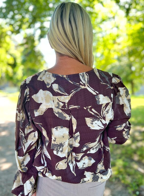 Marion bluse mahognirød