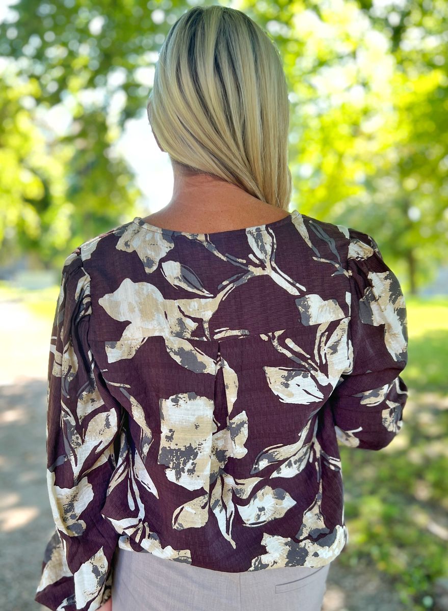Marion bluse mahognirød