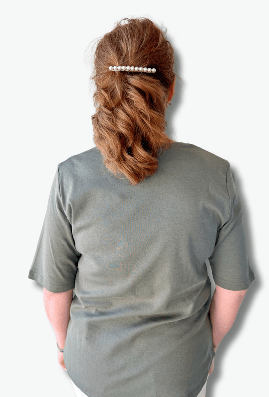 Inger t-shirt basic olivengrønn