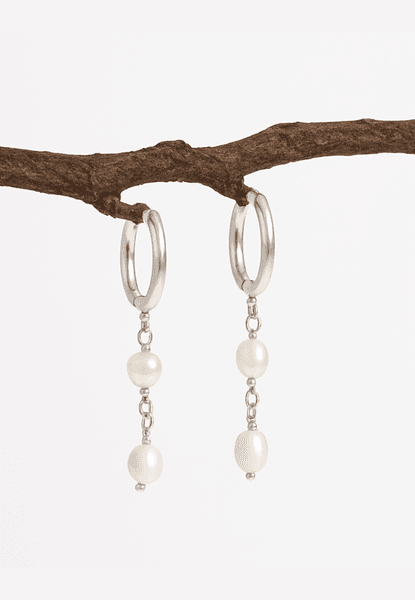 Hovedbilde Ørepynt med perler sølv