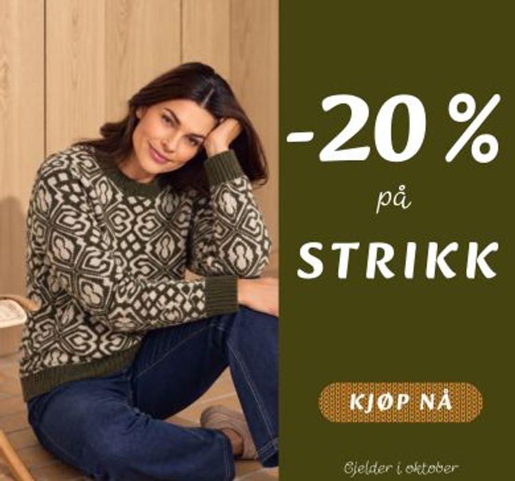 20 % på strikk