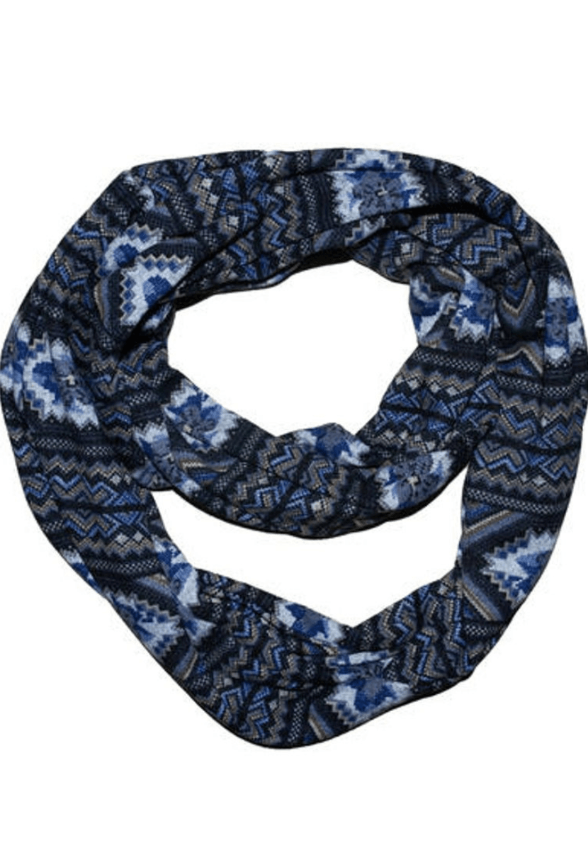 Tubeskjerf Zig Zag blå