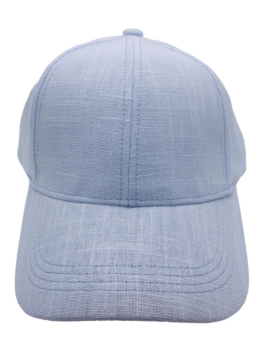 Caps i lin lys blå