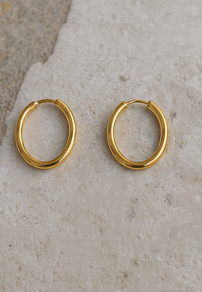 Hovedbilde Øreringer medium gull