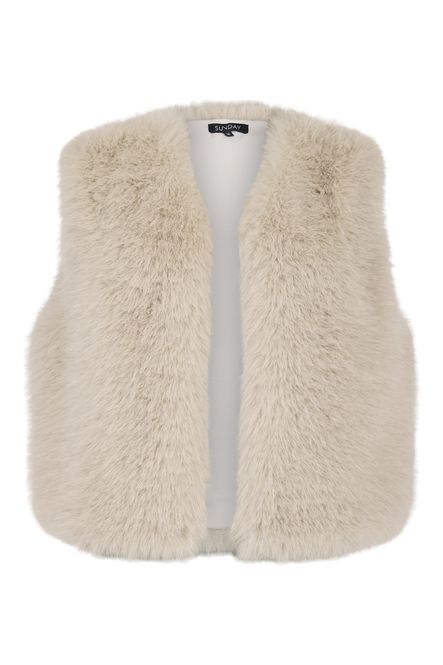 Hovedbilde Hege fuske pels vest champagne