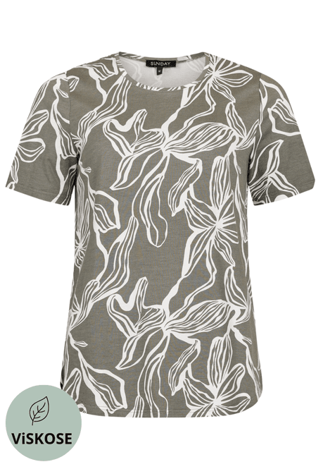 Hovedbilde Andrea t-shirt olivenblomst