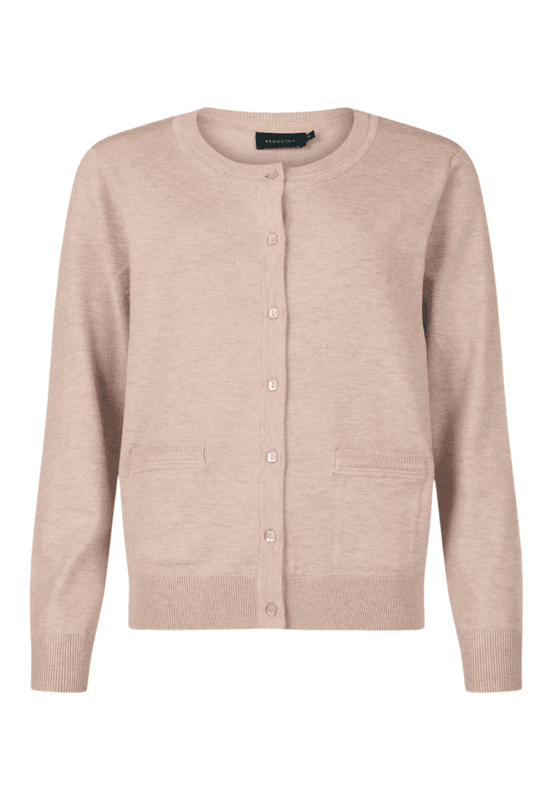 Amalie klassisk cardigan beige melert