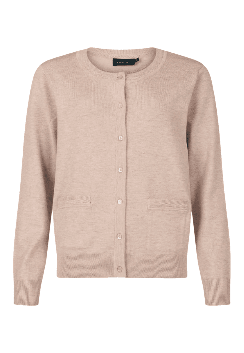 Amalie klassisk cardigan beige melert