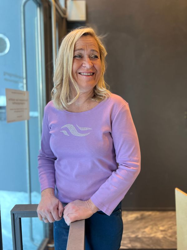 Eva bomull topp lys lilla
