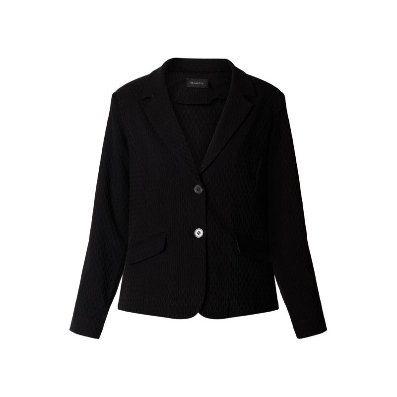 Amanda svart blazer ton-i-ton ruter