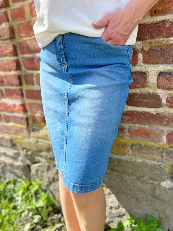 Janne olaskjørt lys denim